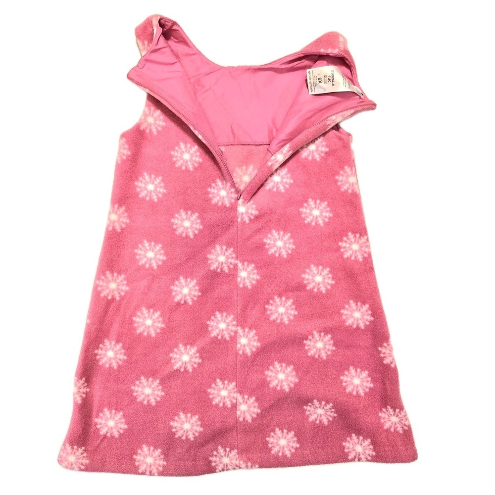 Bonnie Jean Baby Girls Snowflake Christmas Tree Fleece Jumper Dress Size 6x - Picture 6 of 10